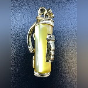 Vintage Lucite Moon Glow Golf Bag Brooch
